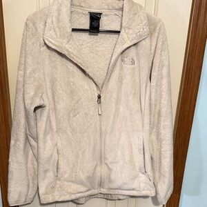 The North Face Women's Off-White Teddy Jacket size Large capri